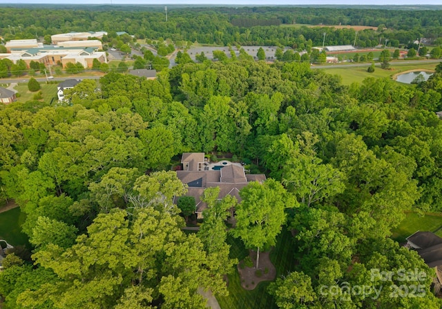 2915 Cutter Ct, Waxhaw, NC 28173 - bird's eye view of a heavily wooded area and a large body of water