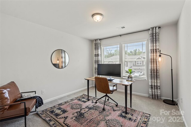 15622 Little Bluestem St, Charlotte, NC 28278 - home office with light carpet and baseboards