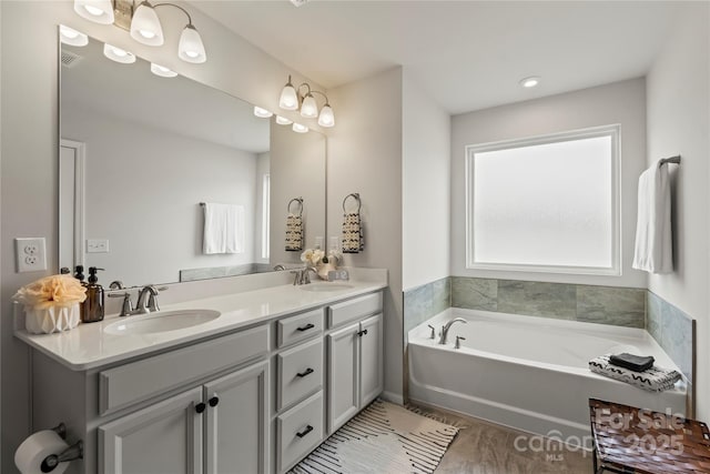 15622 Little Bluestem St, Charlotte, NC 28278 - full bathroom with a bath and double vanity