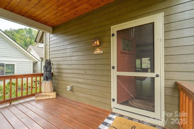 view of wooden deck