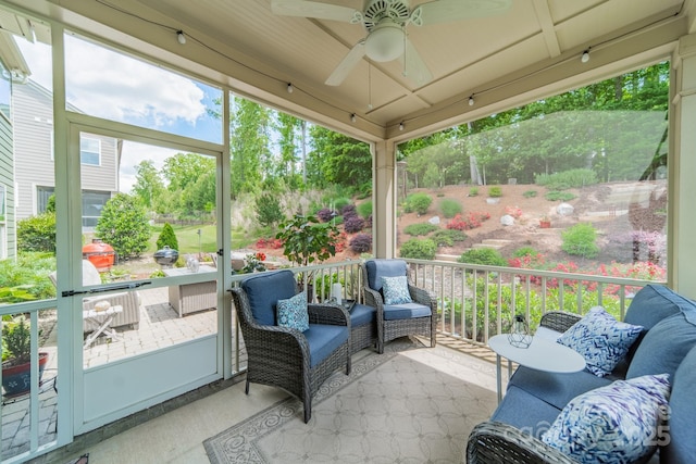 16507 Palisades Commons Dr, Charlotte, NC 28278 - sunroom / solarium with a ceiling fan