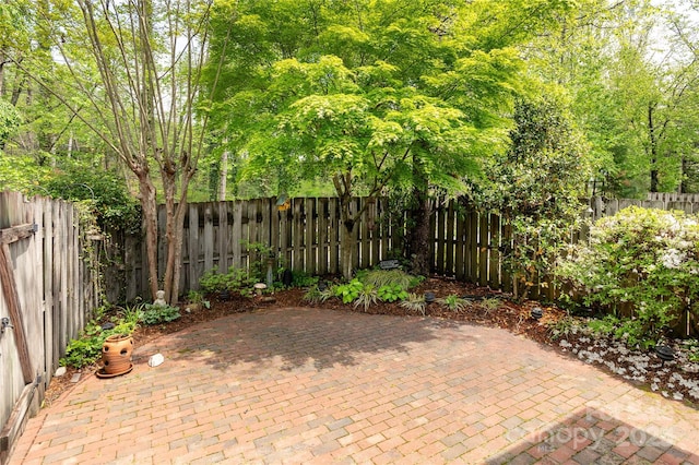 view of patio / terrace with a fenced backyard