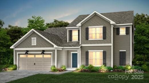 craftsman house featuring a garage and concrete driveway
