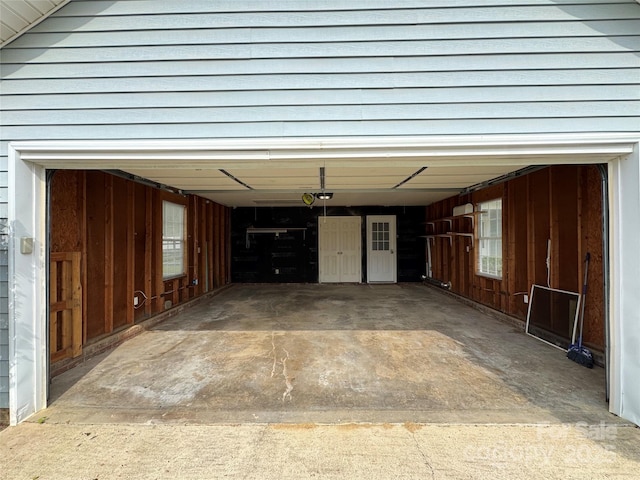 garage with driveway
