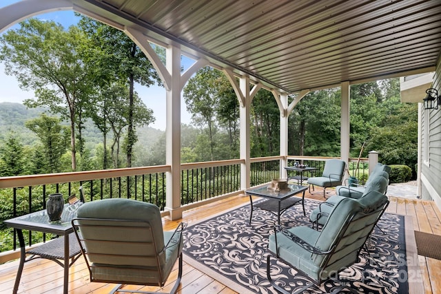 206 Stone Valley Way Unit 23, Hendersonville, NC 28792 - deck featuring an outdoor living space