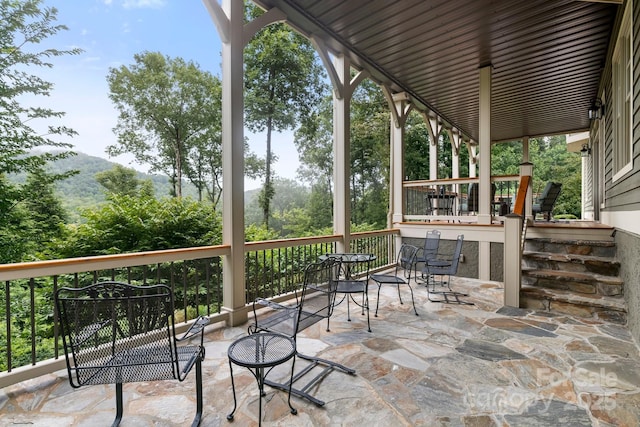 206 Stone Valley Way Unit 23, Hendersonville, NC 28792 - view of patio / terrace featuring a wooden deck