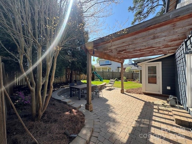 1019 Valley St, Kannapolis, NC 28081 - view of patio featuring a pergola