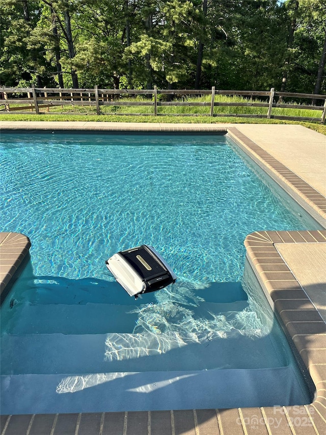 view of swimming pool featuring a fenced in pool and fence private yard