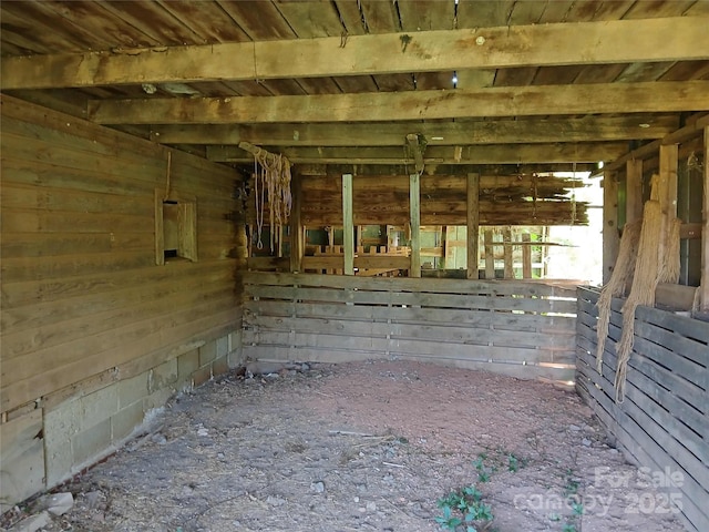 view of horse barn