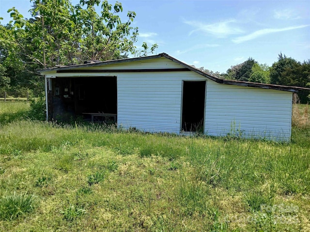 view of pole building
