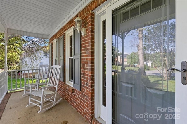 balcony with a porch