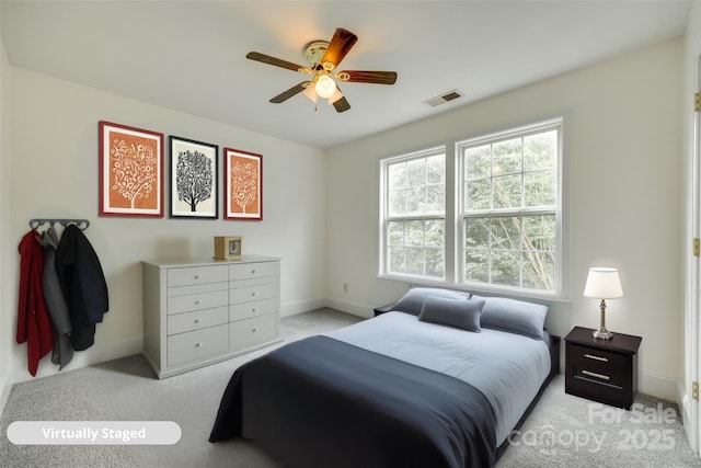 1835 Montague Rd, Clover, SC 29710 - bedroom featuring baseboards, light colored carpet, and a ceiling fan