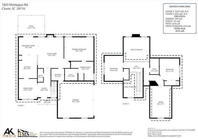 1835 Montague Rd, Clover, SC 29710 - floor plan / room layout
