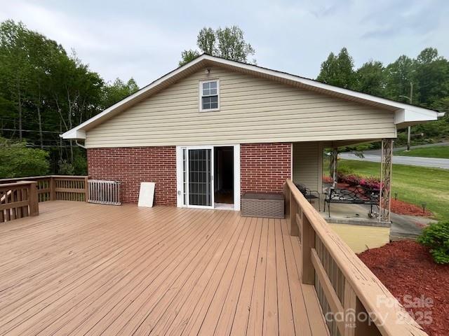 323 Hibriten Dr SE, Lenoir, NC 28645 - view of wooden deck