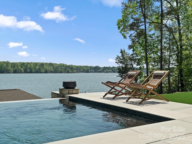 8044 Edgewater Dr Unit 100, Norwood, NC 28128 - view of pool with a forest view and a water view