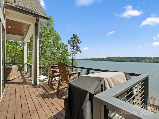 8044 Edgewater Dr Unit 100, Norwood, NC 28128 - deck featuring a water view