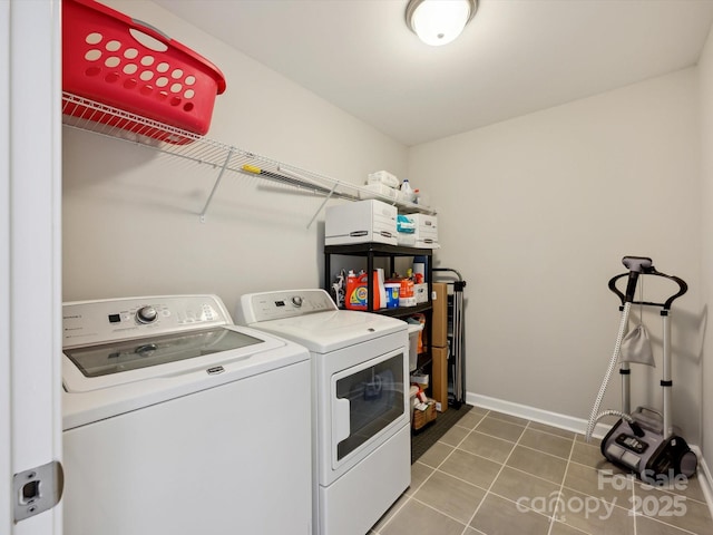 5420 Meadowcroft Way, Fort Mill, SC 29708 - laundry area with washer and clothes dryer, tile patterned floors, and baseboards