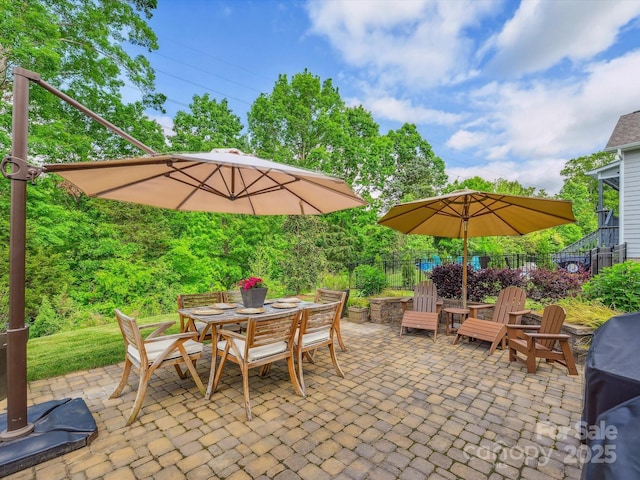 5420 Meadowcroft Way, Fort Mill, SC 29708 - view of patio with outdoor dining area and fence