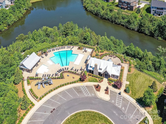 5420 Meadowcroft Way, Fort Mill, SC 29708 - aerial view of a nearby body of water and a pool area