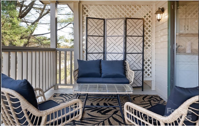 160 Whitney Blvd, Lake Lure, NC 28746 - sunroom featuring an outdoor hangout area