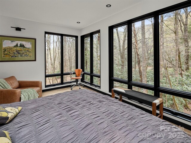 80 Hemlock Cir, Black Mountain, NC 28711 - bedroom featuring wood finished floors and recessed lighting