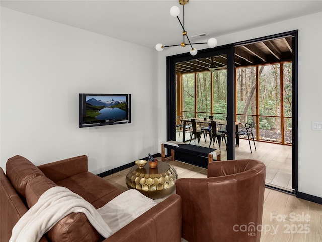 80 Hemlock Cir, Black Mountain, NC 28711 - living area with light wood finished floors and baseboards