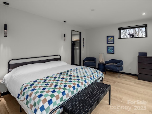 80 Hemlock Cir, Black Mountain, NC 28711 - bedroom with light wood finished floors, recessed lighting, and baseboards