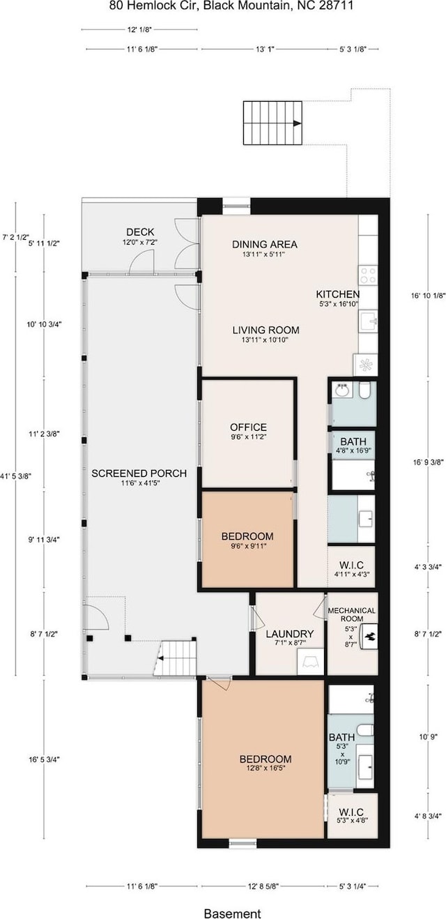 80 Hemlock Cir, Black Mountain, NC 28711 - property floor plan
