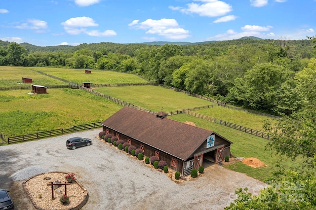 5360 Low Country Rd, Lenoir, NC 28645 - overview of rural landscape with a heavily wooded area and a pastoral area