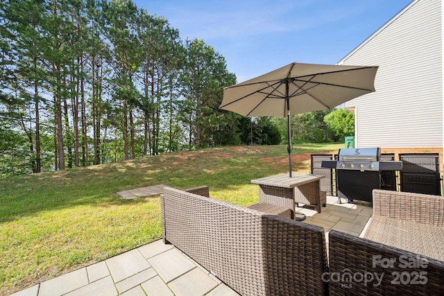 view of patio / terrace with area for grilling