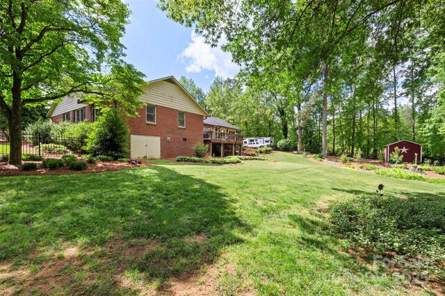 530 Bonita Dr, Landis, NC 28088 - view of yard with a deck