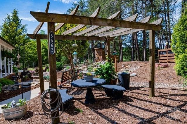5562 Jenkins Rd, Morganton, NC 28655 - view of patio / terrace with a pergola