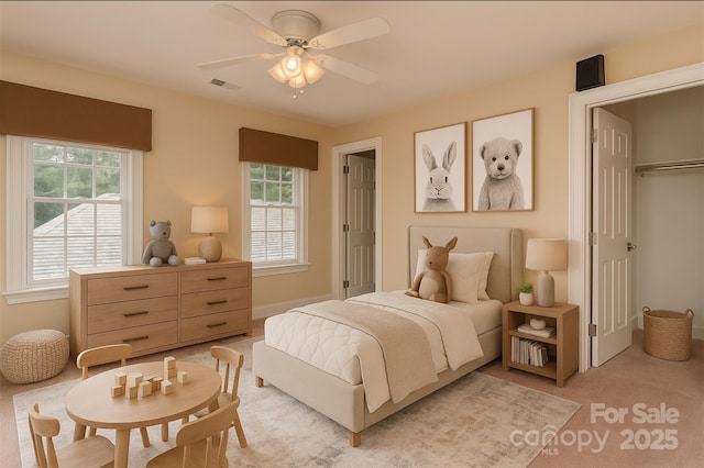 1142 Ardwyck Pl Unit 5, Rock Hill, SC 29730 - bedroom featuring a ceiling fan and light carpet