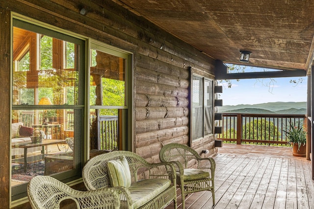view of wooden terrace