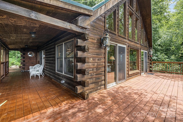 view of wooden deck