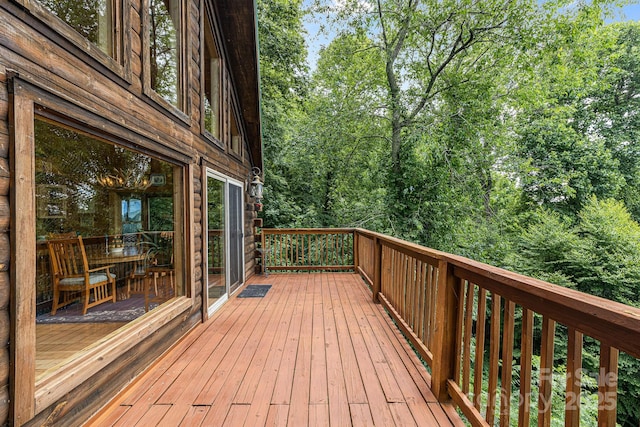 view of wooden deck
