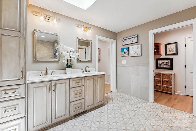 115 Forestcliff Ct NE, Concord, NC 28025 - full bath featuring double vanity and a skylight