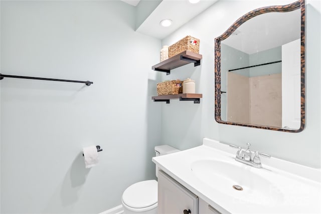 9214 N Vicksburg Park Ct, Charlotte, NC 28210 - bathroom featuring recessed lighting, vanity, and toilet