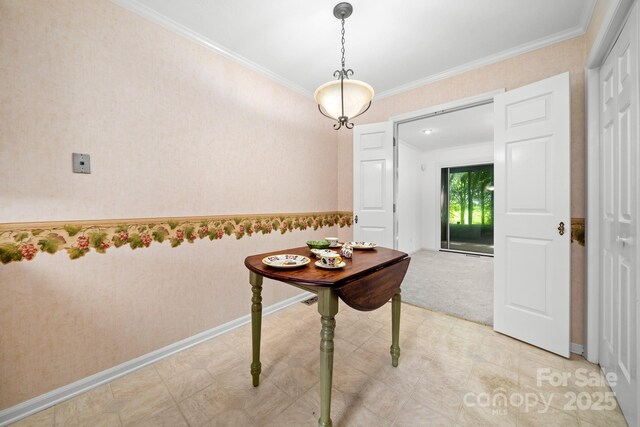 1152 Bent Tree Dr Unit F2Garage, Hendersonville, NC 28739 - hallway featuring crown molding, baseboards, and light flooring