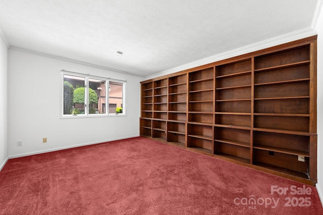 1152 Bent Tree Dr Unit F2Garage, Hendersonville, NC 28739 - empty room featuring baseboards, carpet flooring, ornamental molding, and a textured ceiling