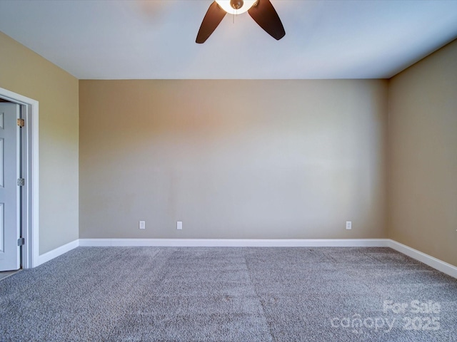 1000 E Woodlawn Rd Unit 402, Charlotte, NC 28209 - carpeted spare room with baseboards and a ceiling fan