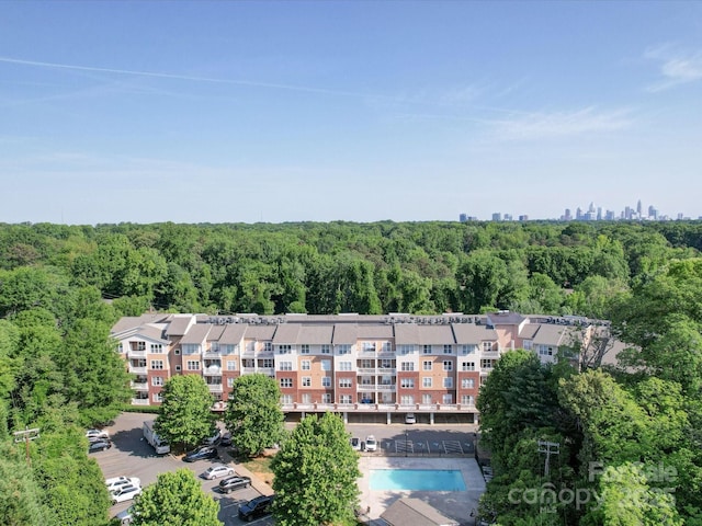 1000 E Woodlawn Rd Unit 402, Charlotte, NC 28209 - bird's eye view featuring a forest view