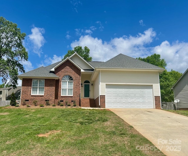 3776 Kennedy Rd, Gastonia, NC 28056 - single story home featuring a front lawn, an attached garage, concrete driveway, and brick siding
