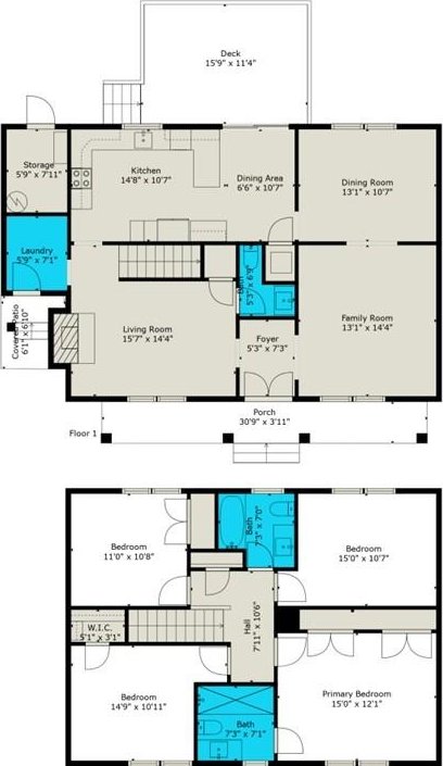 2544 Cedarwild Rd, Charlotte, NC 28212 - floor plan