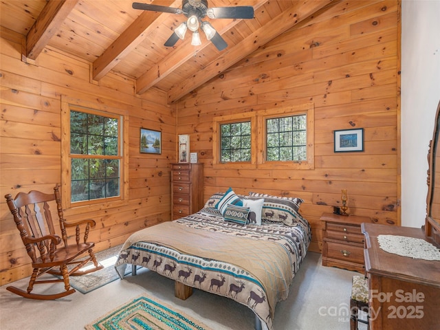 90 Junco Trl, Waynesville, NC 28785 - bedroom with multiple windows, wooden ceiling, and carpet floors