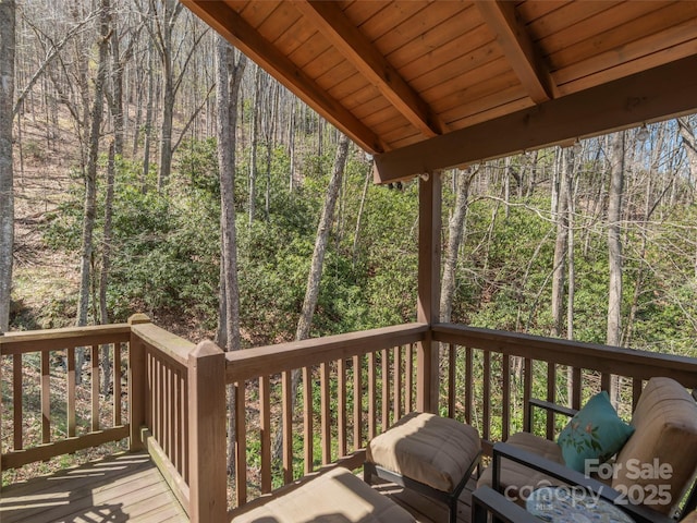 90 Junco Trl, Waynesville, NC 28785 - deck with a wooded view