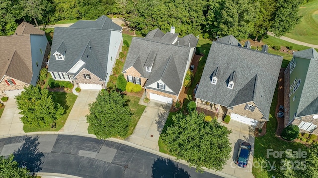 aerial perspective of suburban area