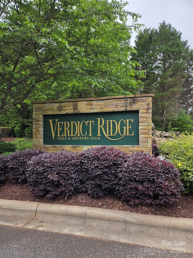 view of community sign