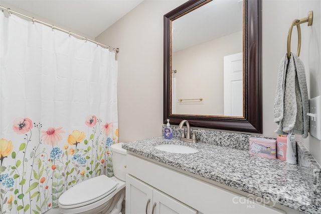 658 Morgan Rd, Albemarle, NC 28001 - full bathroom with toilet, curtained shower, and vanity