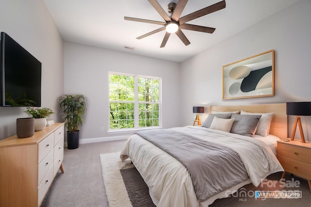 62 Mackenzie Way, Swannanoa, NC 28778 - bedroom with visible vents, ceiling fan, and light colored carpet